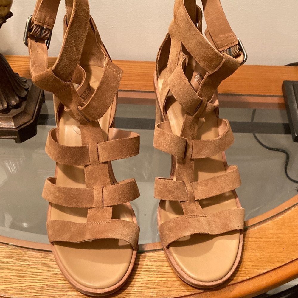 UGG Brown Suede Strappy Sandals